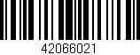 Código de barras (EAN, GTIN, SKU, ISBN): '42066021'