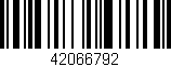 Código de barras (EAN, GTIN, SKU, ISBN): '42066792'