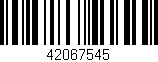 Código de barras (EAN, GTIN, SKU, ISBN): '42067545'