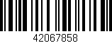 Código de barras (EAN, GTIN, SKU, ISBN): '42067858'