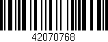 Código de barras (EAN, GTIN, SKU, ISBN): '42070768'