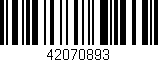 Código de barras (EAN, GTIN, SKU, ISBN): '42070893'