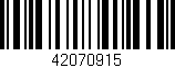Código de barras (EAN, GTIN, SKU, ISBN): '42070915'