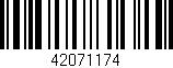 Código de barras (EAN, GTIN, SKU, ISBN): '42071174'