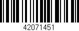 Código de barras (EAN, GTIN, SKU, ISBN): '42071451'