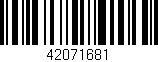 Código de barras (EAN, GTIN, SKU, ISBN): '42071681'