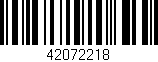 Código de barras (EAN, GTIN, SKU, ISBN): '42072218'