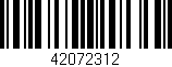 Código de barras (EAN, GTIN, SKU, ISBN): '42072312'