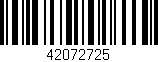 Código de barras (EAN, GTIN, SKU, ISBN): '42072725'