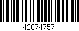 Código de barras (EAN, GTIN, SKU, ISBN): '42074757'