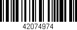 Código de barras (EAN, GTIN, SKU, ISBN): '42074974'