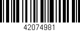 Código de barras (EAN, GTIN, SKU, ISBN): '42074981'
