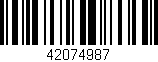 Código de barras (EAN, GTIN, SKU, ISBN): '42074987'
