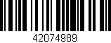 Código de barras (EAN, GTIN, SKU, ISBN): '42074989'