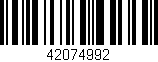 Código de barras (EAN, GTIN, SKU, ISBN): '42074992'