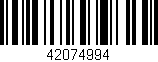 Código de barras (EAN, GTIN, SKU, ISBN): '42074994'