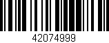 Código de barras (EAN, GTIN, SKU, ISBN): '42074999'