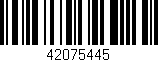 Código de barras (EAN, GTIN, SKU, ISBN): '42075445'