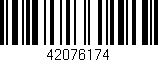 Código de barras (EAN, GTIN, SKU, ISBN): '42076174'