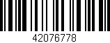Código de barras (EAN, GTIN, SKU, ISBN): '42076778'