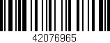 Código de barras (EAN, GTIN, SKU, ISBN): '42076965'