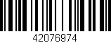 Código de barras (EAN, GTIN, SKU, ISBN): '42076974'