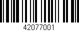 Código de barras (EAN, GTIN, SKU, ISBN): '42077001'