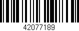 Código de barras (EAN, GTIN, SKU, ISBN): '42077189'