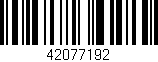 Código de barras (EAN, GTIN, SKU, ISBN): '42077192'
