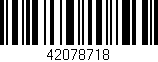Código de barras (EAN, GTIN, SKU, ISBN): '42078718'