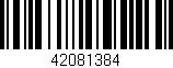Código de barras (EAN, GTIN, SKU, ISBN): '42081384'