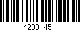 Código de barras (EAN, GTIN, SKU, ISBN): '42081451'