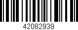 Código de barras (EAN, GTIN, SKU, ISBN): '42082939'