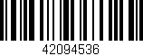 Código de barras (EAN, GTIN, SKU, ISBN): '42094536'