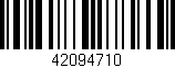 Código de barras (EAN, GTIN, SKU, ISBN): '42094710'