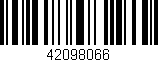 Código de barras (EAN, GTIN, SKU, ISBN): '42098066'