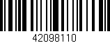 Código de barras (EAN, GTIN, SKU, ISBN): '42098110'