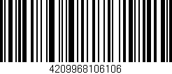 Código de barras (EAN, GTIN, SKU, ISBN): '4209968106106'