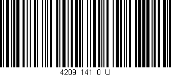 Código de barras (EAN, GTIN, SKU, ISBN): '4209_141_0_U'