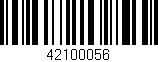Código de barras (EAN, GTIN, SKU, ISBN): '42100056'