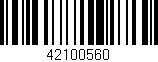 Código de barras (EAN, GTIN, SKU, ISBN): '42100560'