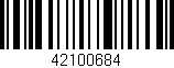 Código de barras (EAN, GTIN, SKU, ISBN): '42100684'