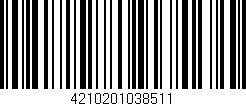 Código de barras (EAN, GTIN, SKU, ISBN): '4210201038511'