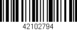 Código de barras (EAN, GTIN, SKU, ISBN): '42102794'
