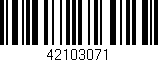 Código de barras (EAN, GTIN, SKU, ISBN): '42103071'