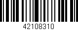 Código de barras (EAN, GTIN, SKU, ISBN): '42108310'