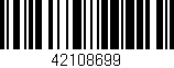 Código de barras (EAN, GTIN, SKU, ISBN): '42108699'