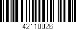 Código de barras (EAN, GTIN, SKU, ISBN): '42110026'