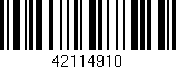 Código de barras (EAN, GTIN, SKU, ISBN): '42114910'