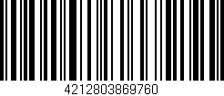 Código de barras (EAN, GTIN, SKU, ISBN): '4212803869760'